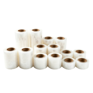 Venta al por mayor de mini rollos de pel&iacute;cula adhesiva de PE para entrega profesional de alimentos y embalaje para llevar con alto rendimiento adhesivo