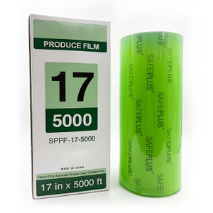 Rouleau de film alimentaire en PVC vert clair pour emballage de l&eacute;gumes &agrave; haute &eacute;lasticit&eacute; et performances antibu&eacute;e, vente en gros